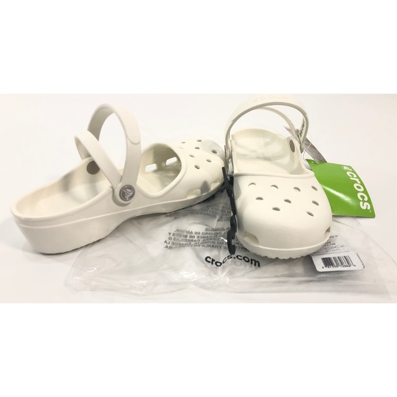 CROCS Shoes - Womens Karin Clog W Oyster Relaxed Fit Flat Sandal